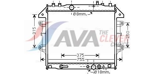 Радіатор охолодження двигуна AVA QUALITY COOLING TO2496 - zapix