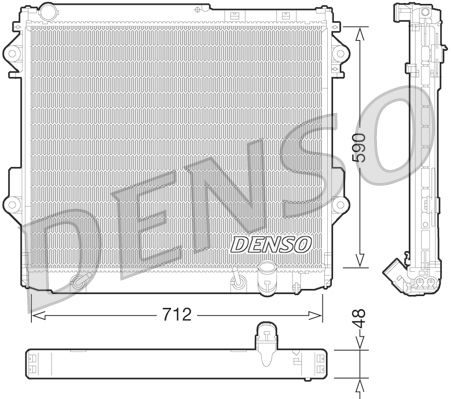 Радіатор охолодження двигуна DENSO DRM50075 - zapix