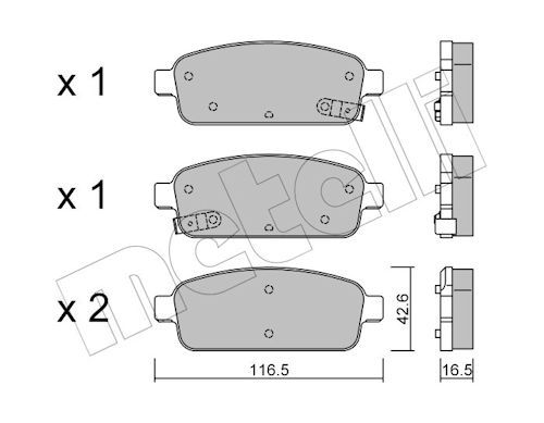 Гальмівні колодки дискові METELLI 2208400 - zapix