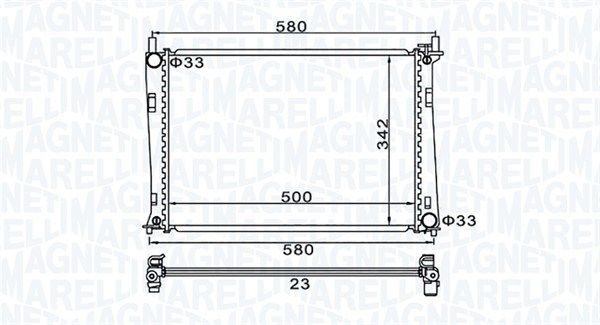 Радіатор охолодження двигуна MAGNETI MARELLI 350213152600 - zapix