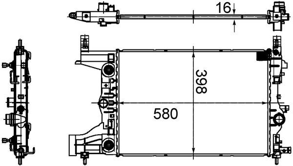 Радіатор охолодження двигуна MAHLE CR2122000S - zapix