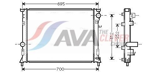 Радіатор охолодження двигуна AVA QUALITY COOLING CR2097 - zapix
