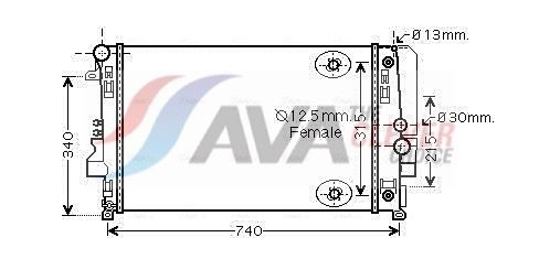 Радіатор охолодження двигуна AVA QUALITY COOLING MSA2460 - zapix
