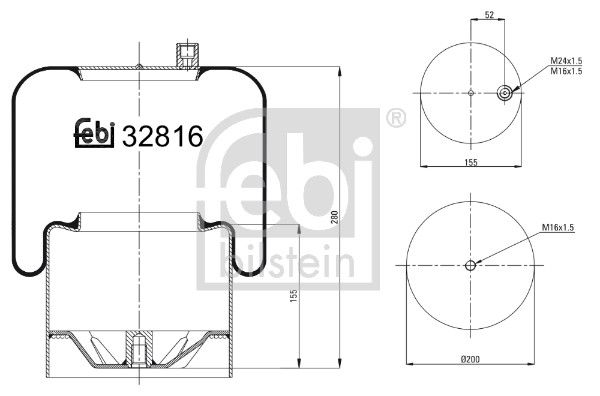 Пневматична підвіска FEBI BILSTEIN 32816 - zapix