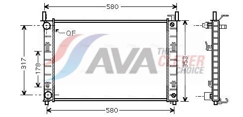 Радіатор охолодження двигуна AVA QUALITY COOLING FDA2324 - zapix