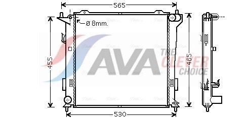 Радіатор охолодження двигуна AVA QUALITY COOLING HY2181 - zapix
