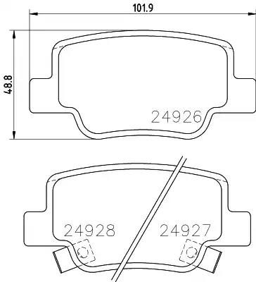 Гальмівні колодки дискові NISSHINBO NP1127 - zapix