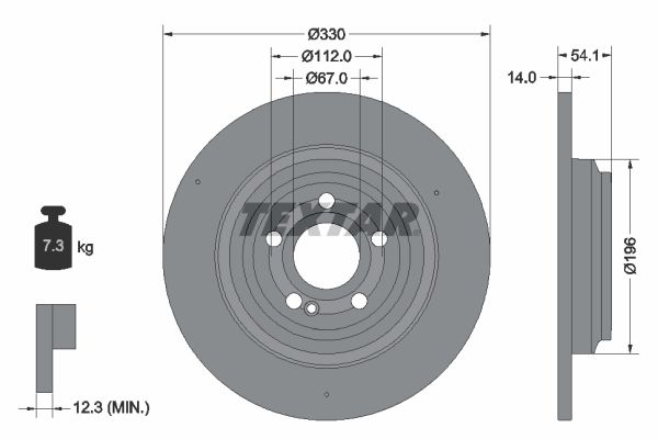 Гальмівний диск TEXTAR 92306905