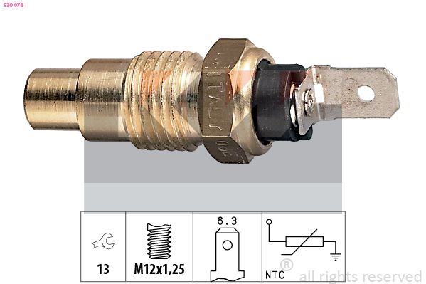 Датчик температури охолоджуючої рідини KW 530078 - zapix