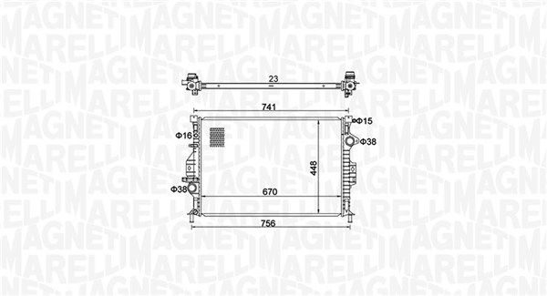 Радіатор охолодження двигуна MAGNETI MARELLI 350213157700 - zapix