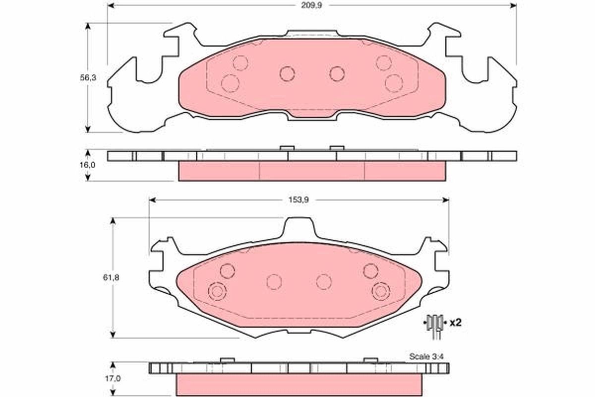 Гальмівні колодки дискові TRW GDB4003 - zapix