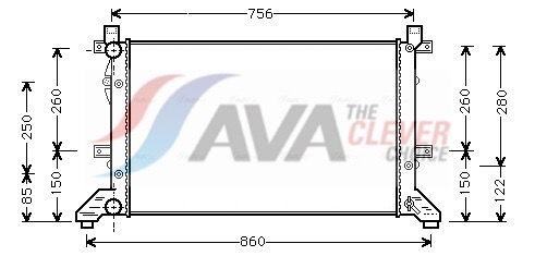 Радіатор охолодження двигуна AVA QUALITY COOLING VNA2155 - zapix