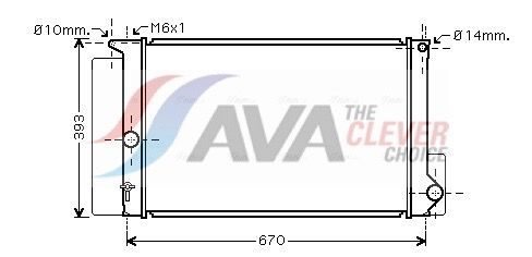 Радіатор охолодження двигуна AVA QUALITY COOLING TOA2397 - zapix