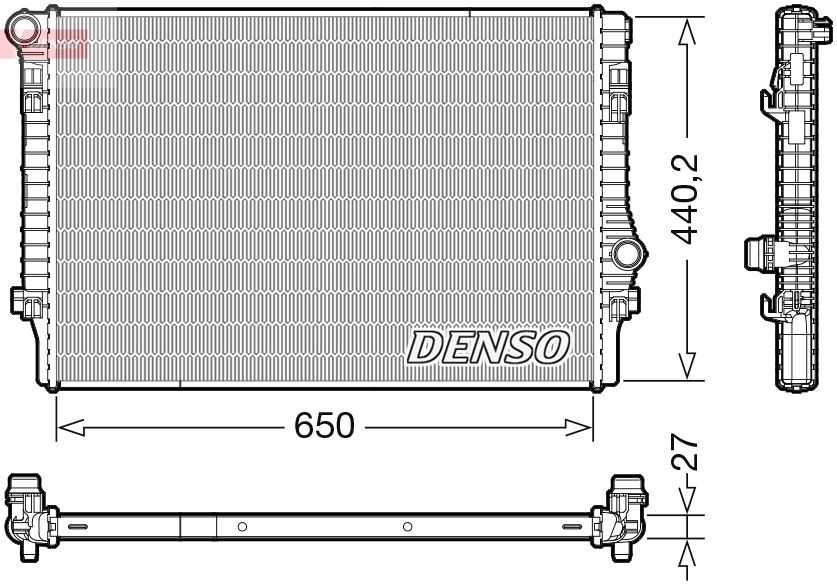 Радіатор охолодження двигуна DENSO DRM32049 - zapix