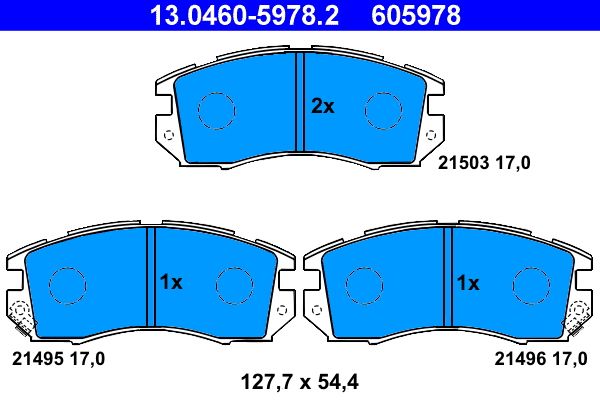 Гальмівні колодки дискові ATE 13046059782 - zapix