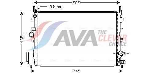 Радіатор охолодження двигуна AVA QUALITY COOLING OLA2396 - zapix