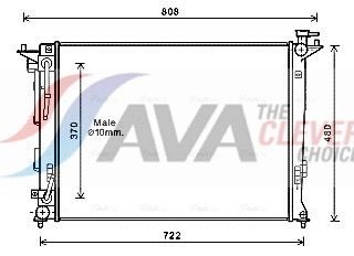 Радіатор охолодження двигуна AVA QUALITY COOLING HY2283 - zapix