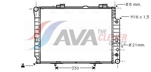 Радіатор охолодження двигуна AVA QUALITY COOLING MSA2214 - zapix