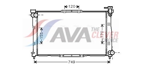 Радіатор охолодження двигуна AVA QUALITY COOLING KA2039 - zapix