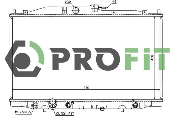 Радіатор охолодження двигуна PROFIT 17400200 - zapix