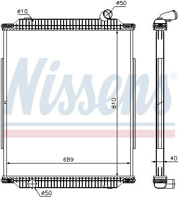 Радіатор охолодження двигуна NISSENS 672450 - zapix