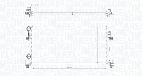 Радіатор охолодження двигуна MAGNETI MARELLI 350213166200 - zapix