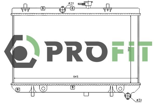Радіатор охолодження двигуна PROFIT 17400149 - zapix