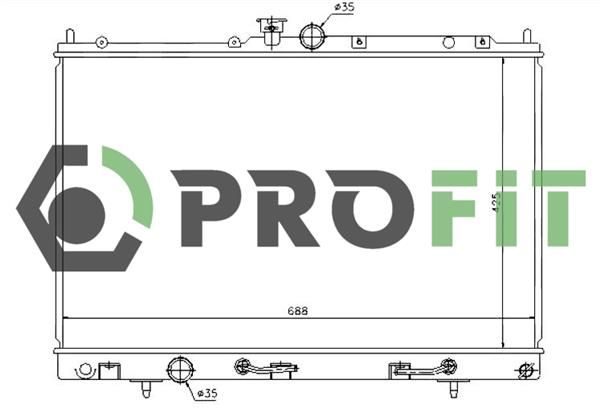 Радіатор охолодження двигуна PROFIT 17400281 - zapix