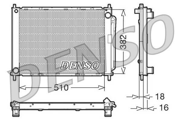 Радіатор охолодження двигуна DENSO DRM23100 - zapix