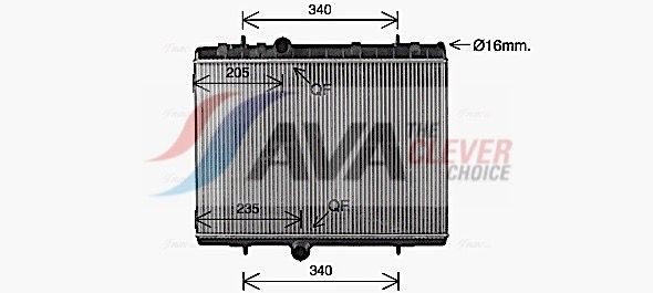Радіатор охолодження двигуна AVA QUALITY COOLING CN2334 - zapix