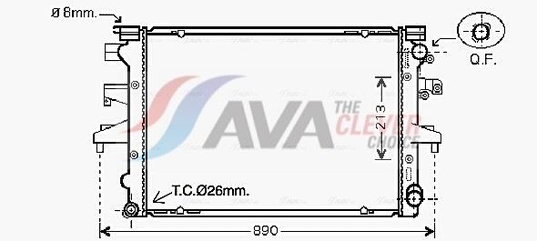 Радіатор охолодження двигуна AVA QUALITY COOLING VN2232 - zapix