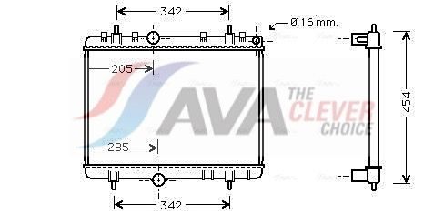 Радіатор охолодження двигуна AVA QUALITY COOLING PE2267 - zapix