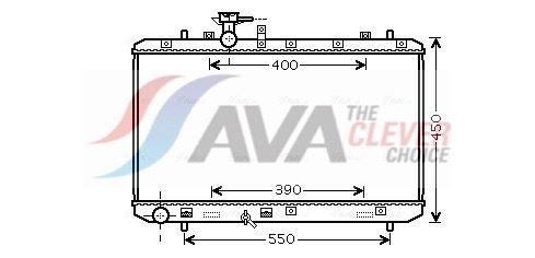 Радіатор охолодження двигуна AVA QUALITY COOLING SZA2084 - zapix