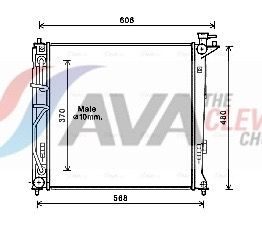 Радіатор охолодження двигуна AVA QUALITY COOLING HY2282 - zapix