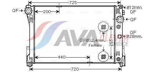 Радіатор охолодження двигуна AVA QUALITY COOLING MS2491 - zapix