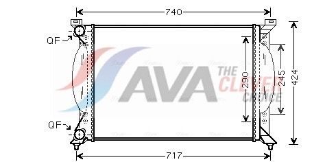 Радіатор охолодження двигуна AVA QUALITY COOLING AI2201 - zapix