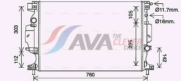 Радіатор охолодження двигуна AVA QUALITY COOLING FD2642 - zapix
