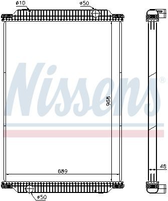 Радіатор охолодження двигуна NISSENS 672440 - zapix