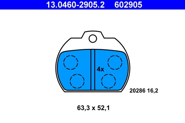 Гальмівні колодки дискові ATE 13046029052 - zapix