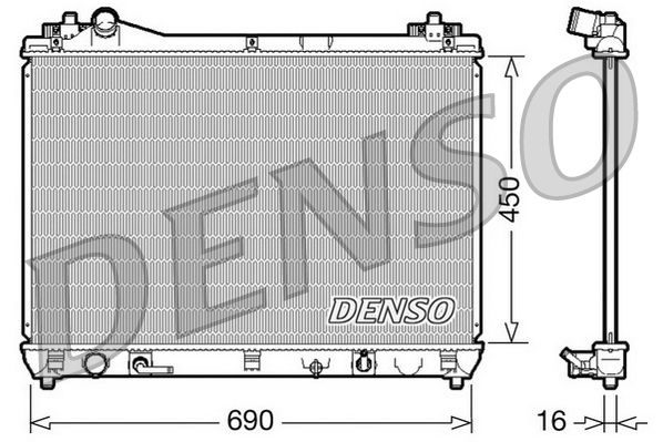 Радіатор охолодження двигуна DENSO DRM47017 - zapix