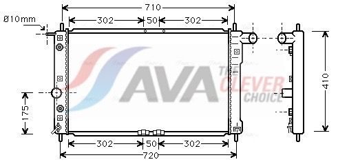 Радіатор охолодження двигуна AVA QUALITY COOLING DW2017 - zapix