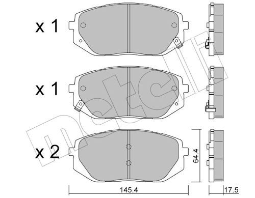 Гальмівні колодки дискові METELLI 2213000 - zapix