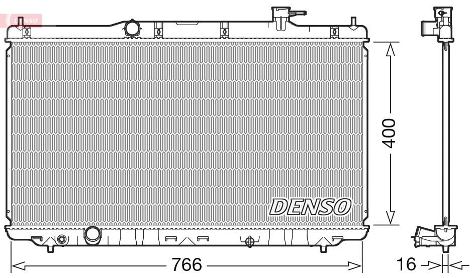 Радіатор охолодження двигуна DENSO DRM40038 - zapix
