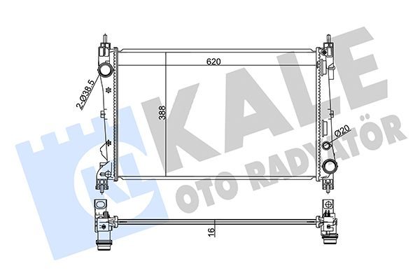 Радіатор охолодження двигуна KALE OTO RADYATÖR 347325 - zapix