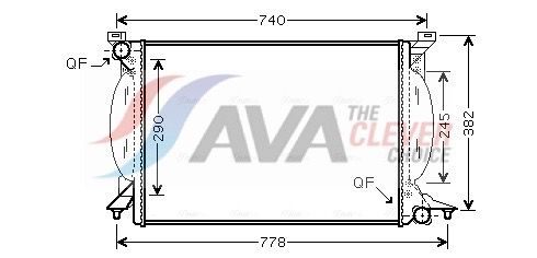 Радіатор охолодження двигуна AVA QUALITY COOLING AIA2206 - zapix