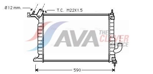 Радиатор охлаждения двигателя AVA QUALITY COOLING OLA2275