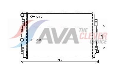 Радіатор охолодження двигуна AVA QUALITY COOLING VNA2344 - zapix