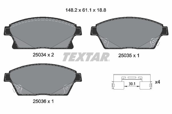 Гальмівні колодки дискові TEXTAR 2503401