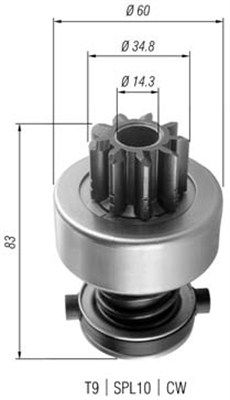 Бендикс стартера MAGNETI MARELLI 940113020358 - zapix