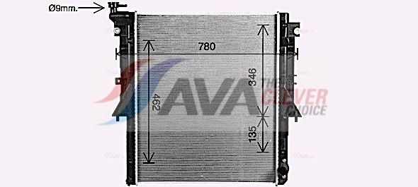 Радіатор охолодження двигуна AVA QUALITY COOLING MT2281 - zapix